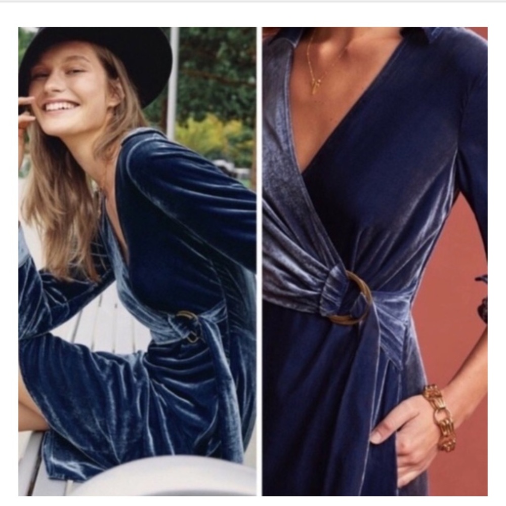 Anthropologie Velvet Shirtdress By Maeve - Picture 7 of 7